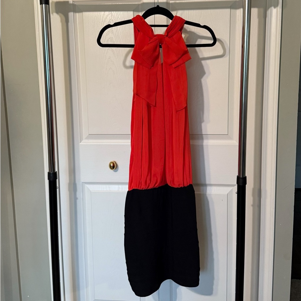 Bisou Bisou Michele Bohbot Colorblocked Bow Dress
